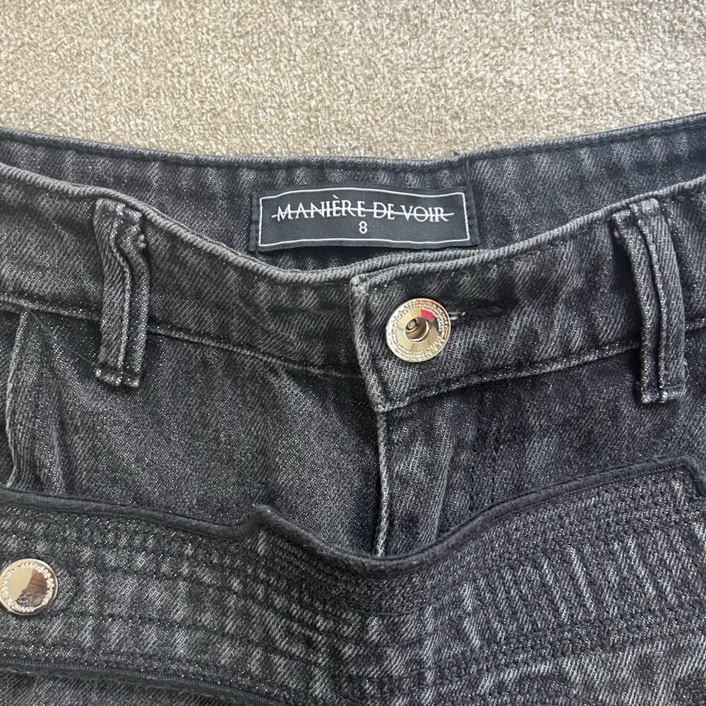 Maniere De Voir Black Pistol Jeans UK6/ US 4 - Picture 2 of 14